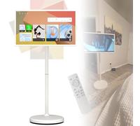 UIBAO Téléviseur Portable Mobile avec écran 1080p Ultra HD Rotatif,téléviseur Intelligent sur roulettes avec télécommande + caméra et Support de Sol réglable,8+128G,Batterie intégrée 24in