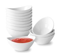 UIBFCWN 12 Pièces Bols à Sauce en Céramique, 50ML Bols à Tapas Et Sauces, Coupelles à Trempette Sauce De Soja, Petits Bols de Service pour Apéritif, Sauce Soja, Ketchup, Épices
