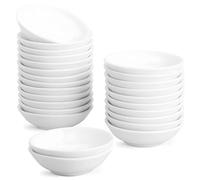 UIBFCWN 25 Pièces Bols Ronds en Céramique, Bols à Tapas Et Sauces, Bols à Trempette, Petit Bols à Sauce, pour Apéritif, Collation, Sauce Soja, Ketchup, Épices, Condiment, 7,6 x 2cm, 36ml