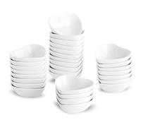 UIBFCWN Lot de 30 bols à sauce soja, bols blancs en forme de cœur, petits bols de service pour plats d'accompagnement, ketchup, Saint-Valentin, fête de mariage - 30 g