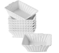 UIBFCWN Lot de 8 Plats à Four en Céramique, Carré, 430ml Plats de Cuisson, Petits Plats de Cuisson pour Friteuse à Air, Cassolette Four Petit Individuelle pour Cuisson & Rôtissage