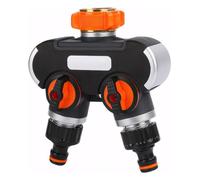 UICCVOKK Répartiteur de tuyau 2 voies, répartiteur de robinet d'arrosage 2 voies, connecteur de tuyau Gardena, distributeur de robinet de 1,9 cm et 1,27 cm pour robinet extérieur et tuyaux d'arrosage
