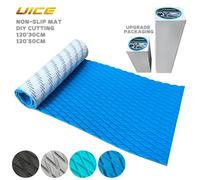 UICE 120*50 cm Skimboard EVA planche de surf tapis de Traction antidérapant diamant poignée tapis feuille trimable Kayak planche à roulettes bateau à moteur escaliers 120x30cm-Black