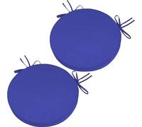 UICMNSI 2 Pièces Rond Coussin Chaise, Galette de Chaise Exterieur Impermeable Coussins de Siège Anti Taches Coussins for Chaises de Jardin DéHoussable avec Lacets(5,2pcs:45x5cm/17.7x2in)
