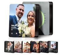 UIDMEN Aimant frigo Musical personnalisé avec Photo, Plaque Musicale personnalisée, Aimant frigo Qui Peut Jouer des chansons, Cadeaux pour Couple, Mari, Femme, Petit ami, Petite Amie