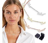 UIDMEN Collier personnalisé pour femme, collier minimaliste avec 1 à 8 noms, bijoux personnalisés pour la famille, cadeaux pour maman, grand-mère, épouse, petite amie, fête des mères, anniversaire