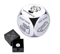 UIDMEN Dés pour Couple Personnalisés, Nourriture ou Logo au Choix, Cadeaux Saint-Valentin pour Lui Elle, Dés pour Décider Le Dîner Date Night, Anniversaire, Mariage, Cadeaux pour Homme Femme