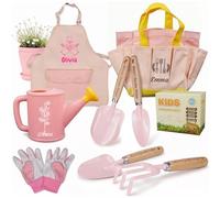 UIDMEN Kit Jardinage Personnalisé Enfants - Outils sur Mesure Tout-Petits, Cadeau Main Extérieur, Anniversaire Petit Jardinier, Noël Fête