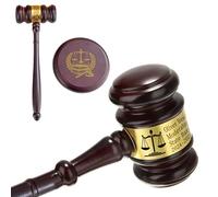 UIDMEN Marteau Juge Personnalisé Texte Logo, Ensemble Bloc Réunions Enchères Cadeau HOA Procès Simulés, Juge Président Commissaire-priseur Clubs Organisations