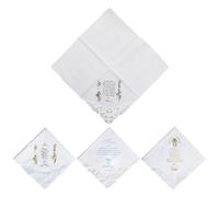 UIDMEN Mouchoir en Coton Brodé à Fleurs Personnalisées | Dentelle | Souvenir de Larmes Heureuses | Cadeau pour Fête des Mères et Mariage