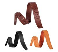 UIDMEN Sangle de guitare ou de basse en cuir personnalisée, fabriquée à la main et personnalisée, cadeaux faits à la main pour les amis amateurs de guitare | Hommes | Femmes | Enfants (Brun)