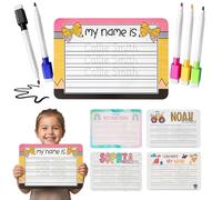 UIDMEN Tableau de traçage de noms personnalisé pour enfants, tableau de traçage de lettres en acrylique pour enfants de 3 à 5 ans, tableau d'entraînement de nom avec stylo effaçable à sec, cadeau