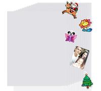 UieoKakeh 12 Pièces de Feuilles Rétractables Imprimables A4 en Papier Semi-Transparent pour Imprimante à Jet d'encre, Plastique Rétractable Imprimable pour Bricolage pour Enfants B.