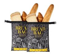 UieoKakeh à Pain en Cire d'abeille Réutilisables Grande Capacité avec Doublure pour Le Stockage de Pain au Levain Fait Maison, Garde Frais, Pack de 2.