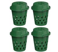 UieoKakeh Bac de Vermicompostage 4 Pièces Composter de Vers Enterré pour Jardins et Utilisation Domestique pour Débutants (9,5x9,5x10,8 Pouces)