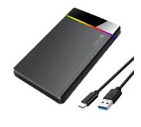 UieoKakeh Boîtier de Disque Dur Type-C Outil L Port Mécanique SSD à État Solide sans Outil Enceinte de Disque Dur Externe USB 3.1 Type-C