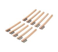 UieoKakeh Brosse Métallique en Acier Inoxydable pour Peintres et Mécaniciens, Enlève la Rouille et la Peinture des Surfaces Métalliques, Manche en Bois.