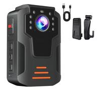 UieoKakeh Caméra Corporelle Compacte 4K avec Anti-Vibration, Enregistrement HD, à Longue Durée de Vie de la Batterie, Dispositif de Vision Nocturne Monté sur la Poitrine.
