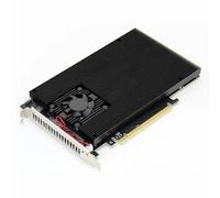 UieoKakeh Carte D'Extension M.2 PLX8747 PCIe 3.0 4X Interface NVME sans Séparation, Support Plein Format à Quatre Baies avec Radiateur.