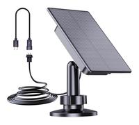 UieoKakeh Chargeur Solaire à Double Port USB+ Type-C, Alimentation Extérieure 2-En-1 pour Caméras de Sécurité et Petits Systèmes D'Éclairage Domestique.
