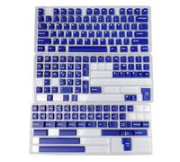 UieoKakeh Double Shot 174 Keys PBT Cherry Profile Blue Jade Keycaps for Game Mechanical Keyboard DIY for Aula F75 F87 F99 Key Caps
