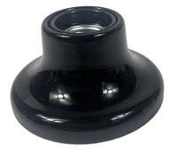 UieoKakeh Douille en Céramique E27 Compatible avec Les Murs et Les Plafonds - Style Vintage Élégant pour Projets D'Éclairage DIY Noir