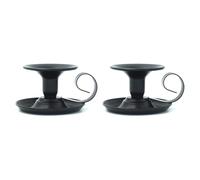 UieoKakeh Idéal pour Les Occasions Spéciales, Ensemble de 2 Porte-Bougies en Fer Mat pour Une Décoration Intérieure Élégante, Célébrations Festives.