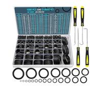 UieoKakeh Kit de Joints Toriques SAE - 1008 Pièces, 32 Tailles - Joints en Caoutchouc Nitrile 70A, Ensemble de Joints Toriques en Pouces avec Outil de Retrait de Joints Toriques de 4 Pièces.