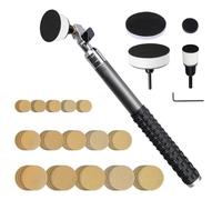 UieoKakeh Kit D'Outils de Ponçage de Bol avec Disques Abrasifs Auto-Agrippants de 1" à 3", 75 Pièces de Papier de Verre, Tampons de Support avec Interface en Mousse et Poignée.