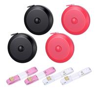 UieoKakeh Lot de 8 Mètres Rétractables avec Règle de Couture pour Tissus, Rubans de Mesure Pliables et Souples de 152 cm (60 Pouces), pour Le Corps et Les Tissus.