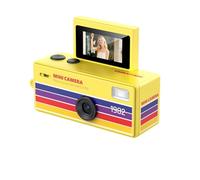 UieoKakeh Mini Caméra 0,96 Pouce Porte-Clés Rétro Enregistreur Vidéo 720P Écran Pliable Design Prend en Charge Carte Mémoire Jaune Citron