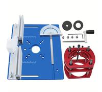UieoKakeh Plaque D'Insertion de Table de Défonceuse en Aluminium avec Guide de Miter et Support pour Moteur de 65 mm de Diamètre, Kit de Levage de Défonceuse pour le Travail Du Bois.