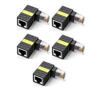 UieoKakeh Prise Réseau RJ45 Rotative à 360° Coude à Angle Droit à 90 Degrés Adaptateur Gigabit Convertisseur Universel Mâle vers