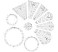 UieoKakeh Règle de Gabarit de Patchwork pour la Couture, 10 Pièces de Gabarit en Plaque, pour Couverture DIY, Acrylique pour Règles de Gabarit de Quilting.