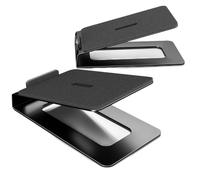 UieoKakeh Support pour Enceintes PC, Idéal pour Le Monitoring Studio. Support de Bureau pour Une Paire D'Enceintes avec Patins Anti-Vibrations, Angle D'Inclinaison de 16°, Design Compact.