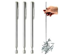 UIEXAY 3 Pièces Aimant Telescopique,Tige Aimantée,Ramassage Magnétique,Acier Inoxydable Aimant Telescopique,Tige Télescopable Magnétiques,Outil De Ramassage Aimanté Télescopable