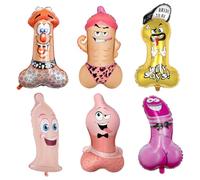 UIEXAY 6 Pièces Décoration de Fête, Decoration,ballon gonflable, Ballon Kit Ballon, Deco Anniversaire pour Femme Homme,Ballons pour fête Adieu au Célibat en Mylar ou Latex