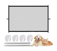 UIEXAY Barrière De Sécurité Rétractable 110*72 Cm, Barriere De Securite Enfant Extensible, Barriere De Securite Enroulable Pour Enfants Et Aux Chiens Petits Moyens, Grands Avec 4 Crochets Et 2 Tubes