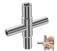 UIEXAY Clé Carrée 4 Voies, Clé Utilitaires De Purge Cle Plombier - Dimensions Intérieures : 6,5 Mm/7 Mm/8 Mm/9 Mm Pour Boîtier Électrique, Gaz, Eau, Armoire