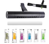 UIEXAY Désodorisant Diffuseur D'Huiles,1 Pièce Désodorisant, Diffuseur Voiture Avec 7 Bâton De Parfum Solide Remplacement, Diffuseur De Parfum À Clipser Aux Grilles D’Aération De La Voiture