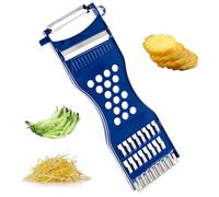 UIEXAY econome legumes, eplucheur multifonction 6 en 1 lames en acier inoxydable, coupe legume, poignée ergonomique en plastique résistant, dimensions