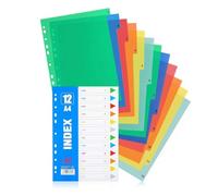 UIEXAY Intercalaires De 12 Pages, Intercalaires Classeur A4, Séparateurs D'Organisation, Intercalaires De Dossiers, Papier Séparateur Pour Dossiers A4 Ou Pour L'Organisation De Documents