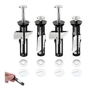 UIEXAY Kit De 4 Boulons Et Vis Universels Wc Sitz Scharniere Ersatzteile Pour Siège De Toilette, Fixations En Acier Inoxydable Pour Charnières De Couvercle Supérieur, Facile À Installer