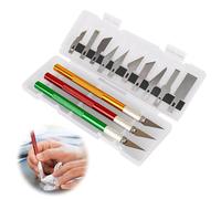 UIEXAY Lot De 3 Cutters Pour Bricolage Art Work Cutting, Scalpel Avec 10 Lames De Rechange, Cutter De Bricolage, Couteau De Bricolage, Couteau De Sculpture, Sculpture, Film De Fenêtre, Films De