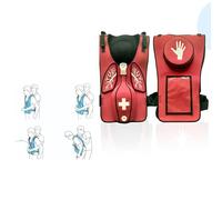 UIGJIOG Gilet d'entraînement de premiers soins pour la réanimation cardiopulmonaire pour adultes Heimlich avec bloc trachéal Modèle d'enseignement Portable avec simulateur Anti-étouffement