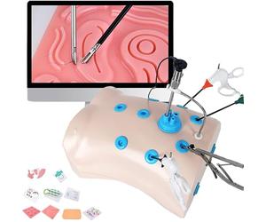 UIGJIOG Kit de simulateur Chirurgie laparoscopique Training Box,kit simulateur Chirurgical avec 10 modules Formation,4 Outils chirurgicaux,Images HD,adapté à la Formation étudiants en médecine