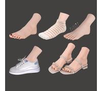 UIGJIOG Modèle de Pied en Silicone 1 Paire modèle de Pied Pratique Faux Pied Souple Silicone Souple Mannequin féminin modèle de Pied Simulation réaliste Pieds pour Nail Art Bijoux Affichage