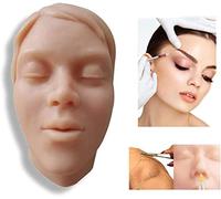 UIGJIOG Modèle de visage Modèle de tête en silicone pur Modèle d'entraînement par injection Poupée en silicone Modèle de visage Modèle de micro pratique pour étudiant en médecine médecin esthéticienne