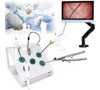 UIGJIOG Simulateur Chirurgie Laparoscopique Box Formation Chirurgie Laparoscopique Trainer Simulateur Laparoscope 4Instruments Chirurgicaux 5Modules Formation Laparoscopes Étudiants