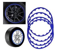 UIHECTA 16/17/18/19/20 Pouce Protecteurs De Jantes, Garniture De Protection De Garde De Jantes Automobiles, Anti-Collision Anti-Rayures Kit De Garnitures De Remise en éTat De Voiture,Bleu,18in